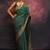 Green  soft silk blend banarasi jacuard work designer party wear saree with unstitched blouse piece