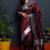 Maroon soft silk blend banarasi jacuard work designer party wear saree with unstitched blouse piece