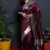 Maroon soft silk blend banarasi jacuard work designer party wear saree with unstitched blouse piece