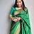 Green  soft silk blend banarasi jacuard work designer party wear saree with unstitched blouse piece