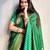 Green  soft silk blend banarasi jacuard work designer party wear saree with unstitched blouse piece