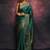 Green  soft silk blend banarasi jacuard work designer party wear saree with unstitched blouse piece