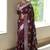 Wine soft silk blend banarasi jacuard work designer party wear saree with unstitched blouse piece