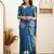 Morpich soft silk blend banarasi jacuard work designer party wear saree with unstitched blouse piece