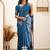 Morpich soft silk blend banarasi jacuard work designer party wear saree with unstitched blouse piece