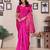 Pink soft silk blend banarasi jacuard work designer party wear saree with unstitched blouse piece