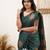 Green soft silk blend banarasi jacuard work designer party wear saree with unstitched blouse piece