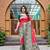 Red soft silk blend banarasi jacuard work designer party wear saree with unstitched blouse piece