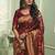 Maroon soft silk blend banarasi jacuard work designer party wear saree with unstitched blouse piece