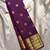 Purple soft silk blend banarasi jacuard work designer party wear saree with unstitched blouse piece