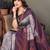 Grey neavy blue soft silk blend banarasi jacuard work designer party wear saree with unstitched blouse piece