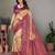Soft silk blend banarasi jacuard work designer party wear saree with unstitched blouse piece