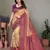 Soft silk blend banarasi jacuard work designer party wear saree with unstitched blouse piece
