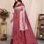 Wine soft silk blend banarasi jacuard work designer party wear saree with unstitched blouse piece