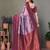 Lavender wine soft silk blend banarasi jacuard work designer party wear saree with unstitched blouse piece