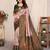 Light pink soft silk blend banarasi jacuard work designer party wear saree with unstitched blouse piece