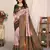 Light pink soft silk blend banarasi jacuard work designer party wear saree with unstitched blouse piece
