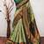 Pista green soft silk blend banarasi jacuard work designer party wear saree with unstitched blouse piece