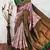 Light pink green soft silk blend banarasi jacuard work designer party wear saree with unstitched blouse piece