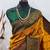 Yellow green soft silk blend banarasi jacuard work designer party wear saree with unstitched blouse piece