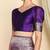 Purple soft silk blend banarasi jacuard work designer party wear saree with unstitched blouse piece