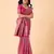 Pink soft silk blend banarasi jacuard work designer party wear saree with unstitched blouse piece