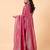 Pink soft silk blend banarasi jacuard work designer party wear saree with unstitched blouse piece