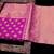 Pink soft silk blend banarasi jacuard work designer party wear saree with unstitched blouse piece