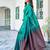 Teal green soft silk blend banarasi jacuard work designer party wear saree with unstitched blouse piece
