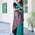 Teal green soft silk blend banarasi jacuard work designer party wear saree with unstitched blouse piece