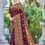 Purple soft silk blend banarasi jacuard work designer party wear saree with unstitched blouse piece