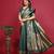 Green soft silk blend banarasi jacuard work designer party wear saree with unstitched blouse piece