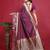 Wine soft silk blend banarasi jacuard work designer party wear saree with unstitched blouse piece