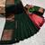 Green soft silk blend banarasi jacuard work designer party wear saree with unstitched blouse piece