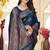 Morpich soft silk blend banarasi jacuard work designer party wear saree with unstitched blouse piece