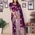Wine soft silk blend banarasi jacuard work designer party wear saree with unstitched blouse piece