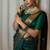 Green soft silk blend banarasi jacuard work designer party wear saree with unstitched blouse piece