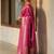 Pink soft silk blend banarasi jacuard work designer party wear saree with unstitched blouse piece