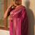 Pink soft silk blend banarasi jacuard work designer party wear saree with unstitched blouse piece