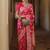 Pink soft silk blend banarasi jacuard work designer party wear saree with unstitched blouse piece