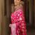 Pink soft silk blend banarasi jacuard work designer party wear saree with unstitched blouse piece