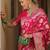 Pink soft silk blend banarasi jacuard work designer party wear saree with unstitched blouse piece