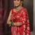 Red soft silk blend banarasi jacuard work designer party wear saree with unstitched blouse piece