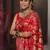 Red soft silk blend banarasi jacuard work designer party wear saree with unstitched blouse piece