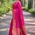 pink soft silk blend banarasi jacuard work designer party wear saree with unstitched blouse piece