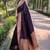 Purple soft silk blend banarasi jacuard work designer party wear saree with unstitched blouse piece