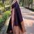 Purple soft silk blend banarasi jacuard work designer party wear saree with unstitched blouse piece