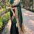 Green soft silk blend banarasi jacuard work designer party wear saree with unstitched blouse piece