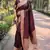 Maroon soft silk blend banarasi jacuard work designer party wear saree with unstitched blouse piece