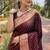 Maroon soft silk blend banarasi jacuard work designer party wear saree with unstitched blouse piece